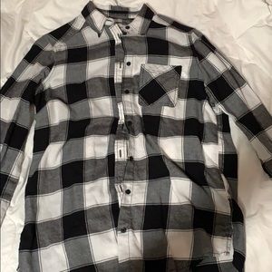 black and white flannel